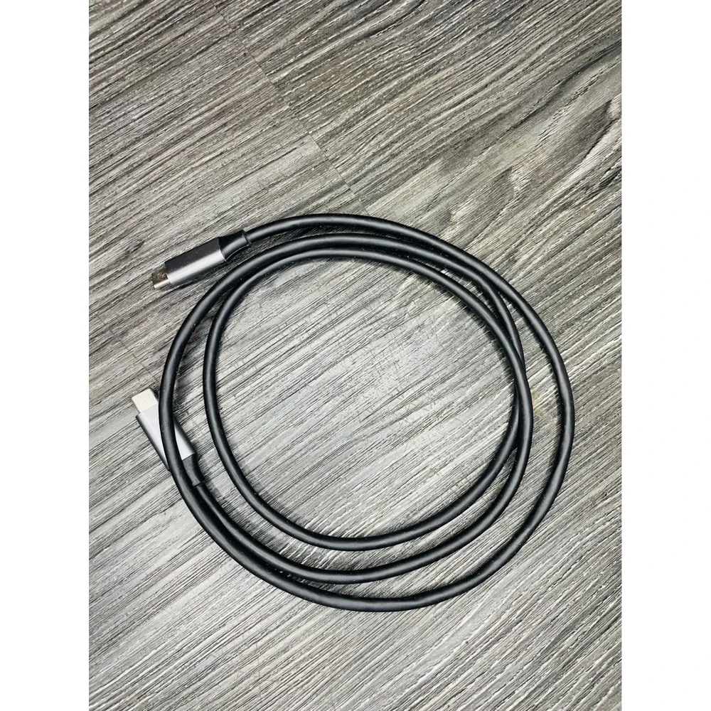USB-C to USB-C Charging Data Cable Space Gray Metallic Connectors Black 3ft